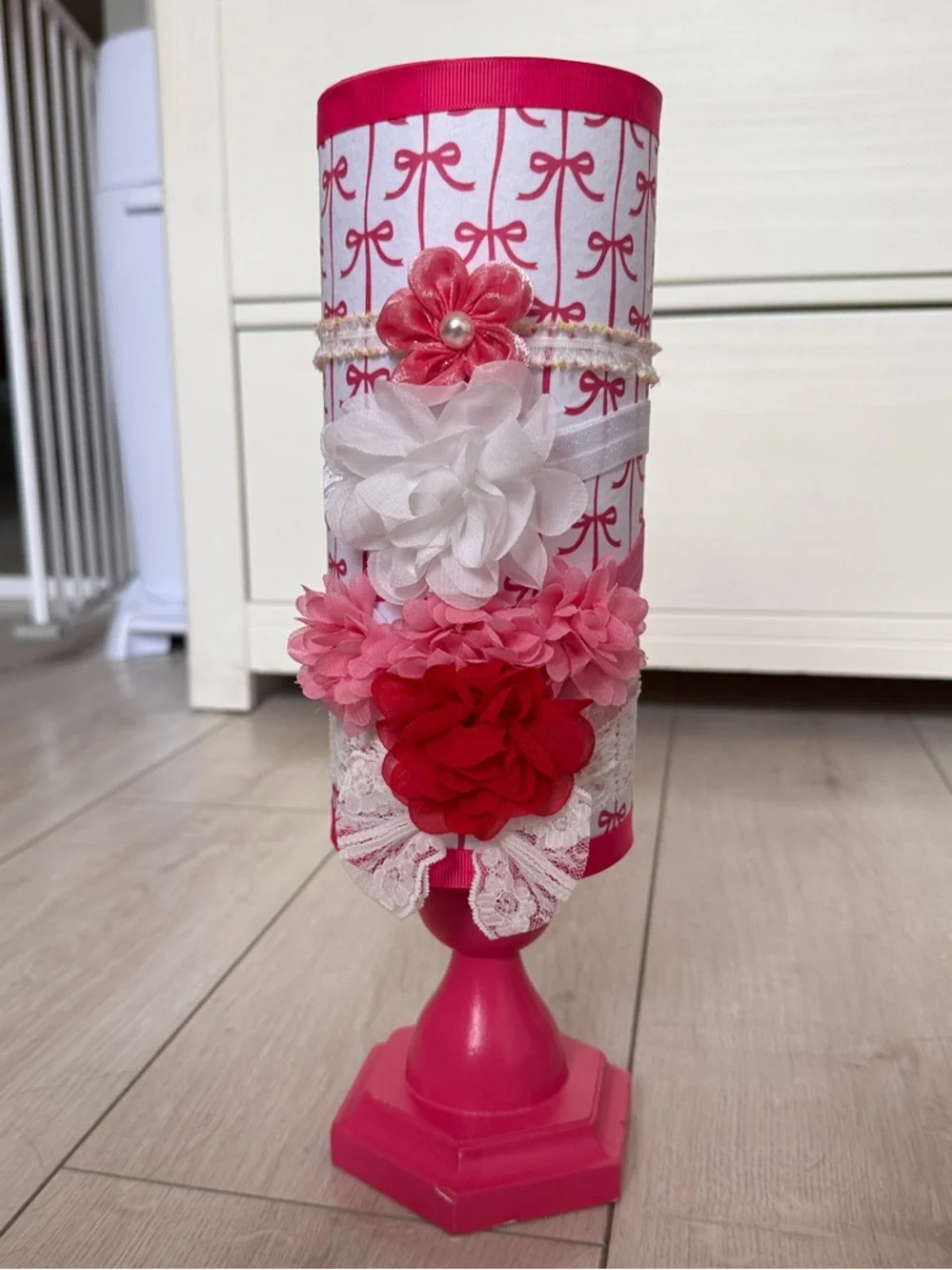 Infant bow organizer with 5 headbands